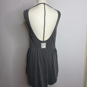 Zadig & Voltaire Washed Charcoal Scoop-Back Tank Dress